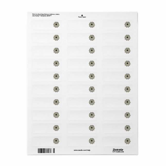 ADRESSETIKETTER KONST OCH DESIGN RETURADRESS ETIKETT (Helt Ark)