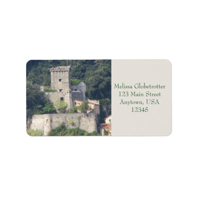 Adressetiketter—Lerici Castle Adressetikett (Framsidan)