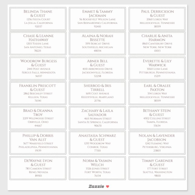 Adressetiketter som är adresserade klistermärken (Ark)