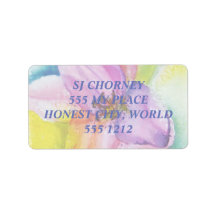 ADRESSETIKETTER SOM LIGGER PÅ FUNKYN