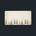 Adressetiketter, Winter Nature Beige Träd Adressetikett<br><div class="desc">Se matchande julkort och returetiketter</div>