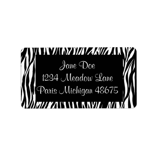Adressetiketter/Zebra ränder Adressetikett (Framsidan)