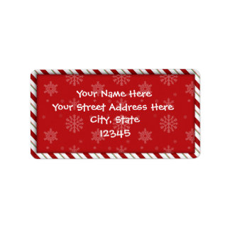 Adressetiketterna candy cane adressetikett