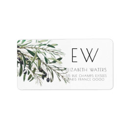 ADRESSETIKETTERNA CHRISTMAS OLIVE GREN ADRESSETIKETT
