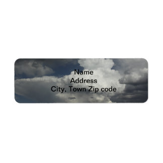 Adressetiketterna Cloudy Himlar Returadress Etikett