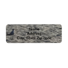 Adressetiketterna fiskmås returadress etikett