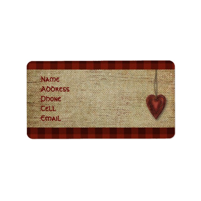 adressetiketterna land adressetikett (Framsidan)