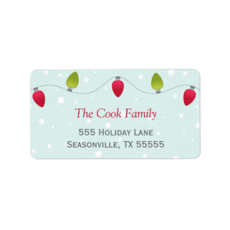 Adressetiketterna Ljus jul Adressetikett