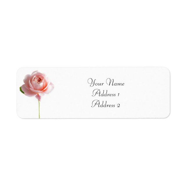Adressetiketterna rosa ros returadress etikett (Framsidan)