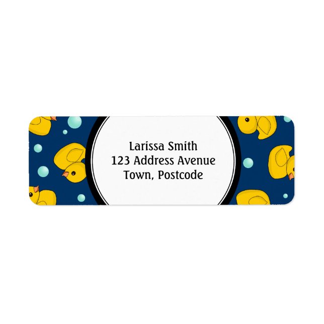 Adressetiketterna Rubber Anka Returadress Etikett (Framsidan)