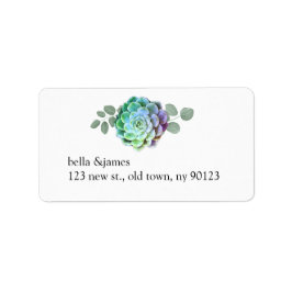 Adressetiketterna Rustic Succulent Bröllop Adressetikett