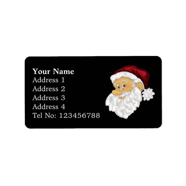 Adressetiketterna Santa Ansikte (M) Adressetikett (Framsidan)