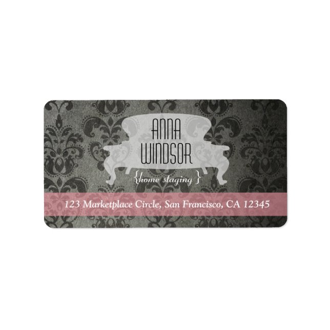Adressetiketterna shabby chic adressetikett (Framsidan)