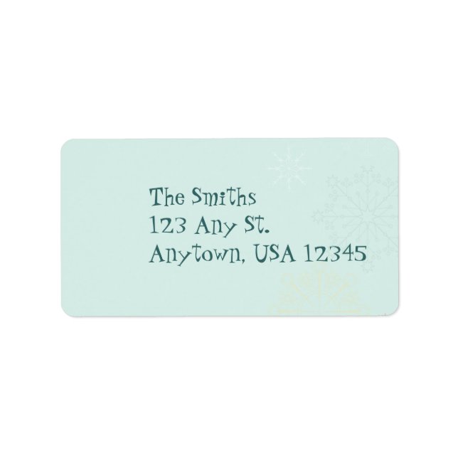 Adressetiketterna snöflingor och Stars jul Adressetikett (Framsidan)