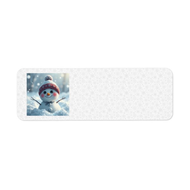 Adressetiketterna snögubbe returadress etikett (Framsidan)