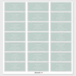 Adressetiketterna Teal Bröllop Guest Klistermärken