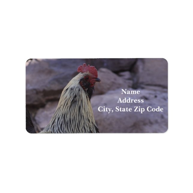 Adressetiketterna tupp adressetikett (Framsidan)