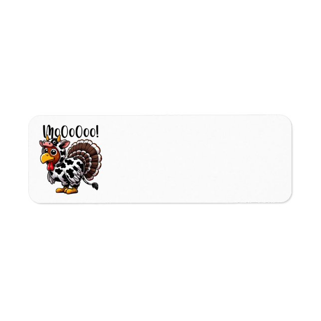 Adressetiketterna Turkiet Moo Returadress Etikett (Framsidan)