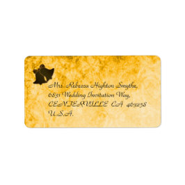 Adressetiketterna vintage Guld och Cream Adressetikett