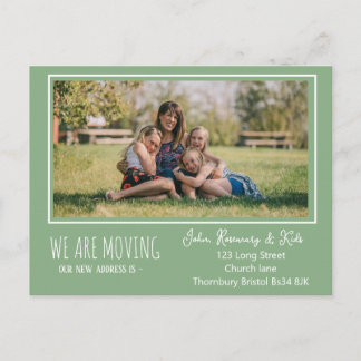 Adresskort Grön modern enkel Vykort