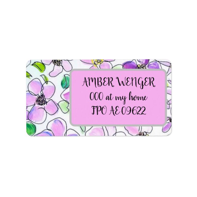 adressmärke adressetikett (Framsidan)