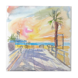 Adria Beach Scene Kakelplatta