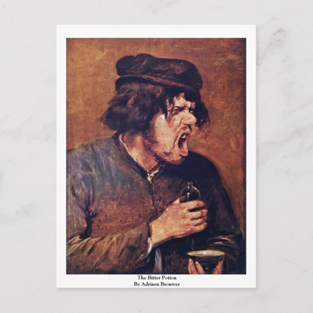 Adriaen Brouwer:s bitterställning Vykort (Framsida)