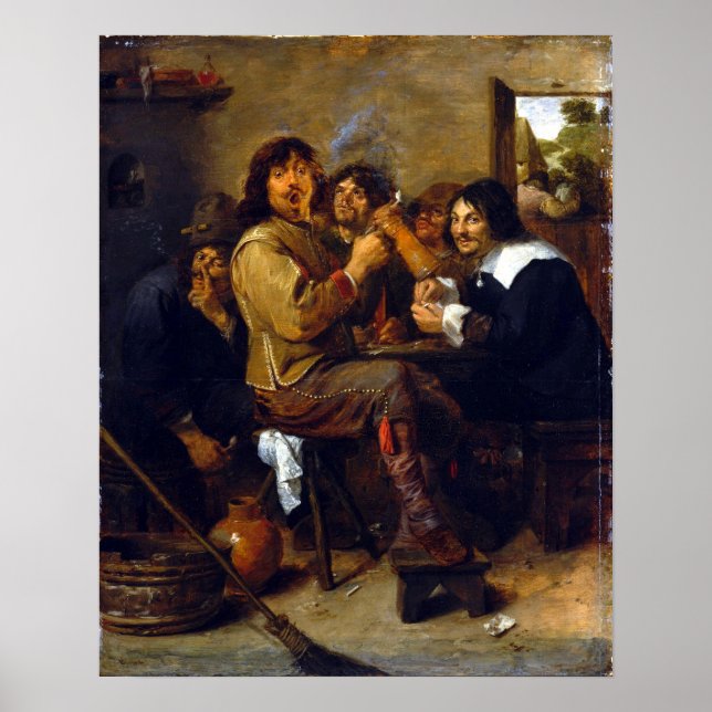 Adriaen Brouwer The Smokers Poster (Framsidan)
