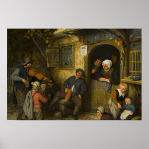 Adriaen van Ostade - Spelmannen Poster
