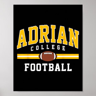 Adrian College Fotball Arch-Vintage design för mig Poster