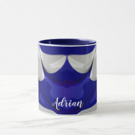ADRIAN ~ GLOSSY 3D Glossy Blue White ~ Mug Mugg