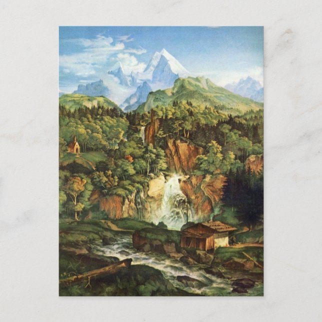 Adrian Ludwig Richter - The Watzmann Vykort (Framsida)