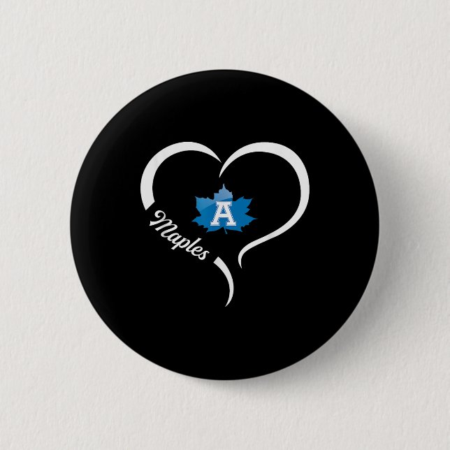 Adrian Maples Logotyp Halva hjärtat Slogan Hjärtat Knapp (Framsida)