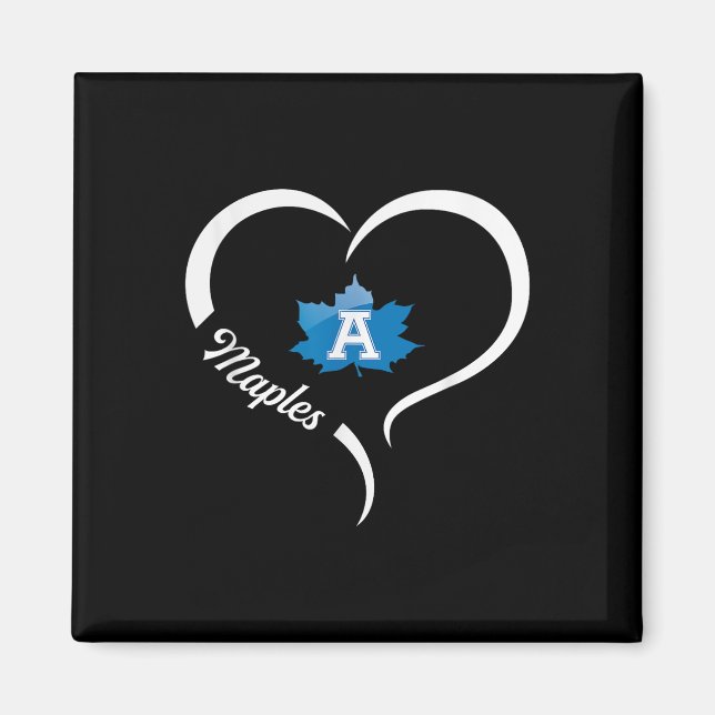 Adrian Maples Logotyp Halva hjärtat Slogan Hjärtat Magnet (Framsidan)