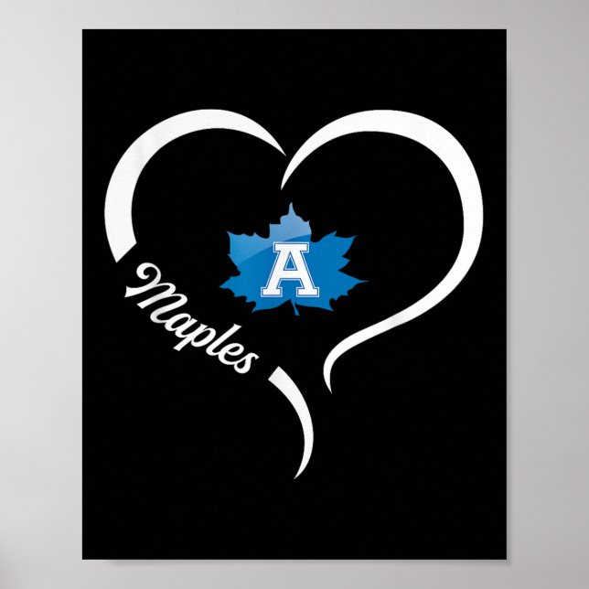 Adrian Maples Logotyp Halva hjärtat Slogan Hjärtat Poster (Framsidan)