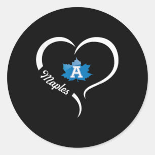 Adrian Maples Logotyp Halva hjärtat Slogan Hjärtat Runt Klistermärke