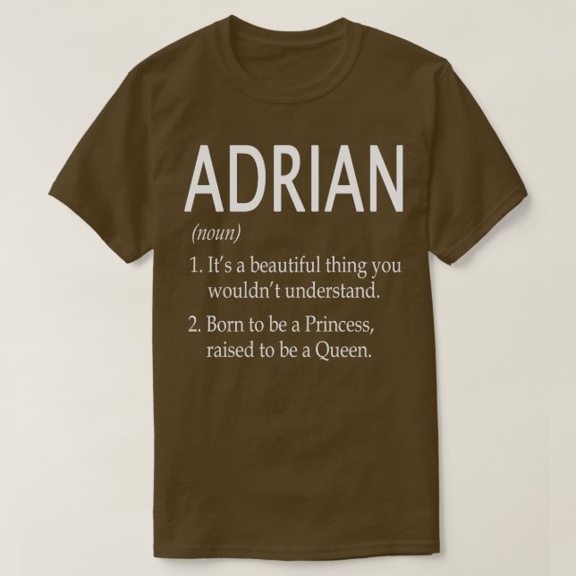 Adrian Namn Gift T Shirt (Design framsida)