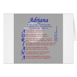 Adriana Acrostic Hälsningskort