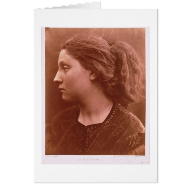 Adriana (foto av sepia) hälsningskort (Framsidan)