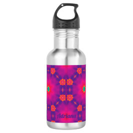 ADRIANA ~ Pink Blue Purple Green Water Bottle