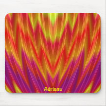 ADRIANA ~ Red, Gult and Lila Mouse Pad