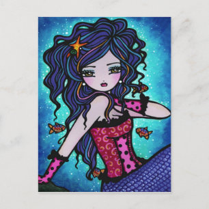Adriana Sjöjungfru Fantasy Marine Art Postcard Vykort
