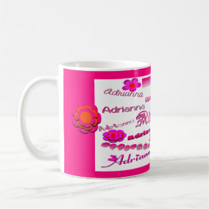 Adrianna Blommigt Pop Art Kaffemugg