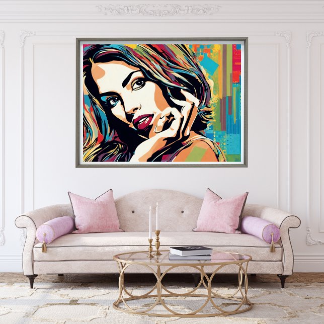 Adrianne Ser Bra Pop Art Poster (Adrianne Looks Good Pop Art Poster)