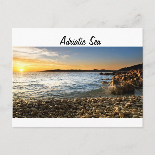 Adriatisk strand vykort (Framsida)