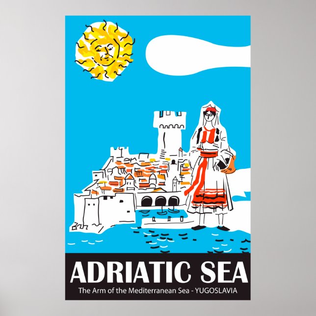 Adriatiska havet poster (Framsidan)