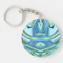 ADRIEN ~ Grönt Gult Blue Circular Acrylic ~