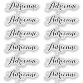 Adrienne - Cursive Script Namn Label Stickers Klistermärken
