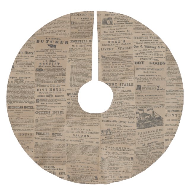 Ads of the Past, NY 1856 Julgransmatta Borstad Polyester (Framsidan)