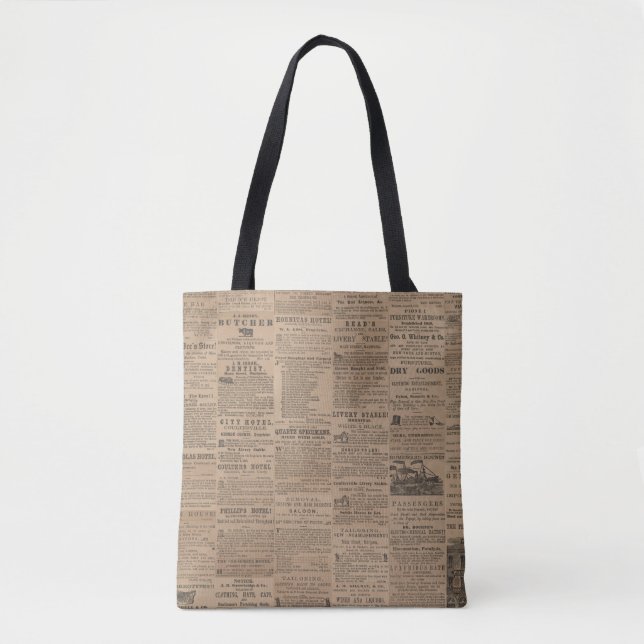 Ads of the Past, NY 1856 Tote Tygkasse (Framsida)